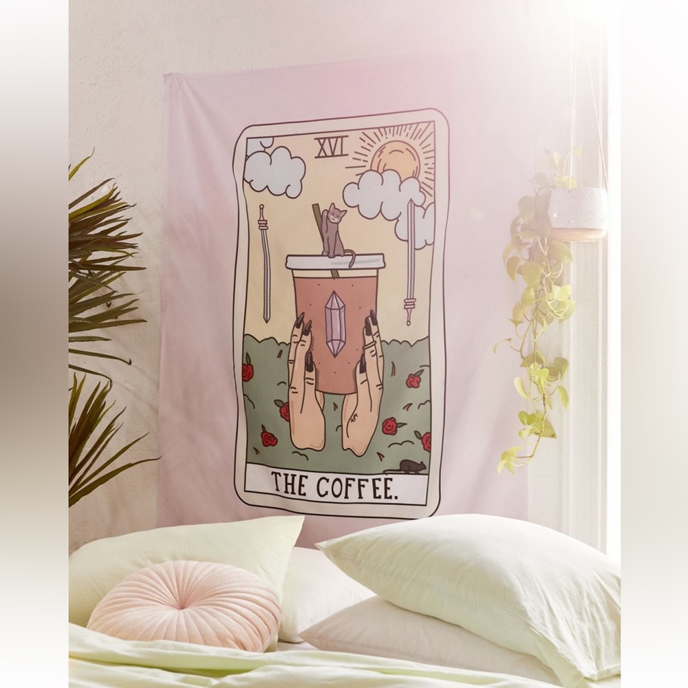 Urban outfitters “sage pizza for deny coffee reading tapestry”
